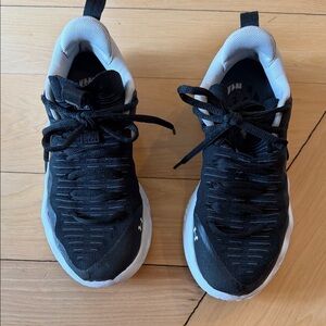 Under Armour Black and White Lightweight Basketball Training Sneakers